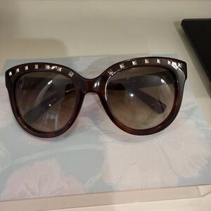 Valentino Dark Brown Studded Sunglasses